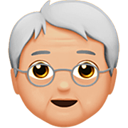 🧓🏼 Emoji Idoso: Pele Morena Clara na Apple iOS 16.4.