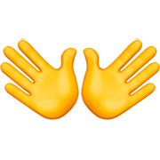 Emoji 👐 Mani Aperte su Apple iOS 16.4.