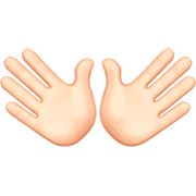 Emoji 👐🏻 Mani Aperte: Carnagione Chiara su Apple iOS 16.4.
