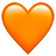 🧡 Emoji Corazón Naranja en Apple iOS 16.4.