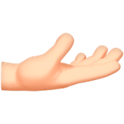🫴🏻 Emoji Palma Para Cima Mão: Pele Clara na Apple iOS 16.4.