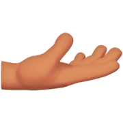 🫴🏽 Emoji Palma Para Cima Mão: Pele Morena na Apple iOS 16.4.