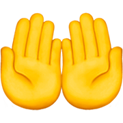 Emoji 🤲 Mani Unite In Alto su Apple iOS 16.4.