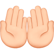 Emoji 🤲🏻 Mani Unite In Alto: Carnagione Chiara su Apple iOS 16.4.