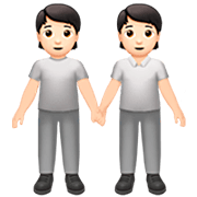 🧑🏻‍🤝‍🧑🏻 Emoji Dos Personas Dándose La Mano: Tono De Piel Claro en Apple iOS 16.4.