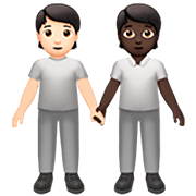 🧑🏻‍🤝‍🧑🏿 Emoji Dos Personas Dándose La Mano: Tono De Piel Claro, Tono De Piel Oscuro en Apple iOS 16.4.
