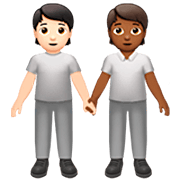 Émoji 🧑🏻‍🤝‍🧑🏾 Deux Personnes Se Tenant La Main : Peau Claire Et Peau Mate sur Apple iOS 16.4.