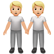 🧑🏼‍🤝‍🧑🏼 Emoji sich an den Händen haltende Personen: mittelhelle Hautfarbe Apple iOS 16.4.