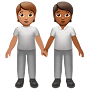 🧑🏽‍🤝‍🧑🏾 Emoji Dos Personas Dándose La Mano: Tono De Piel Medio, Tono De Piel Oscuro Medio en Apple iOS 16.4.