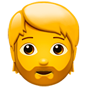 🧔 Emoji  Pessoa: Barba na Apple iOS 16.4.