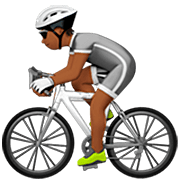 🚴🏾 Emoji Persona En Bicicleta: Tono De Piel Oscuro Medio en Apple iOS 16.4.
