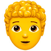 Émoji 🧑‍🦱 Adulte : Cheveux Bouclés sur Apple iOS 16.4.