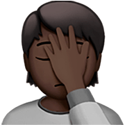 🤦🏿 Emoji sich an den Kopf fassende Person: dunkle Hautfarbe Apple iOS 16.4.