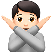 Emoji 🙅🏻 Persona Che Fa Segno Di No: Carnagione Chiara su Apple iOS 16.4.