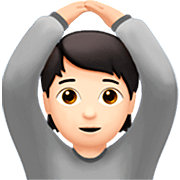 Emoji 🙆🏻 Persona Con Gesto OK: Carnagione Chiara su Apple iOS 16.4.