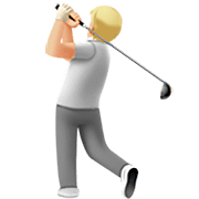 🏌🏼 Emoji Golfista: Tono De Piel Claro Medio en Apple iOS 16.4.