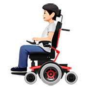 🧑🏻‍🦼 Emoji Pessoa Em Cadeira De Rodas Motorizada: Pele Clara na Apple iOS 16.4.