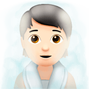 🧖🏻 Emoji Person in Dampfsauna: helle Hautfarbe Apple iOS 16.4.