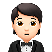 Emoji 🤵🏻 Persona In Smoking: Carnagione Chiara su Apple iOS 16.4.