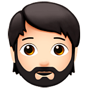 🧔🏻 Emoji Persona Con Barba: Tono De Piel Claro en Apple iOS 16.4.