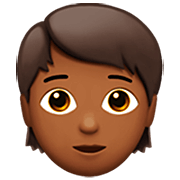 🧑🏾 Emoji Pessoa: Pele Morena Escura na Apple iOS 16.4.