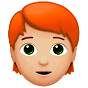 🧑🏼‍🦰 Emoji Persona: Tono De Piel Claro Medio, Pelo Pelirrojo en Apple iOS 16.4.
