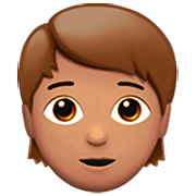 🧑🏽 Emoji Erwachsener: mittlere Hautfarbe Apple iOS 16.4.