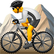 Emoji 🚵 Ciclista Di Mountain Bike su Apple iOS 16.4.