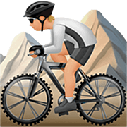 🚵🏼 Emoji Persona En Bicicleta De Montaña: Tono De Piel Claro Medio en Apple iOS 16.4.