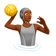 🤽🏾 Emoji Wasserballspieler(in): mitteldunkle Hautfarbe Apple iOS 16.4.