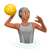 🤽🏽 Emoji Wasserballspieler(in): mittlere Hautfarbe Apple iOS 16.4.