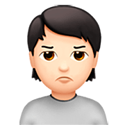 Emoji 🙎🏻 Persona Imbronciata: Carnagione Chiara su Apple iOS 16.4.