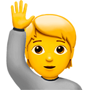 🙋 Emoji Pessoa Levantando A Mão na Apple iOS 16.4.
