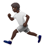 Emoji 🏃🏿 Persona Che Corre: Carnagione Scura su Apple iOS 16.4.