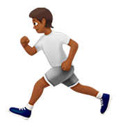 Emoji 🏃🏾 Persona Che Corre: Carnagione Abbastanza Scura su Apple iOS 16.4.