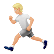 Emoji 🏃🏼 Persona Che Corre: Carnagione Abbastanza Chiara su Apple iOS 16.4.