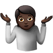 🤷🏿 Emoji Pessoa Dando De Ombros: Pele Escura na Apple iOS 16.4.