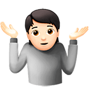 🤷🏻 Emoji Persona Encogida De Hombros: Tono De Piel Claro en Apple iOS 16.4.