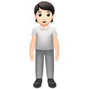 🧍🏻 Emoji Persona De Pie: Tono De Piel Claro en Apple iOS 16.4.