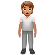 🧍🏽 Emoji Persona De Pie: Tono De Piel Medio en Apple iOS 16.4.