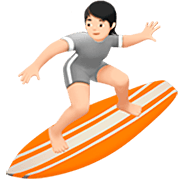 🏄🏻 Emoji Persona Haciendo Surf: Tono De Piel Claro en Apple iOS 16.4.