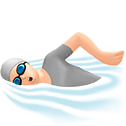 Emoji 🏊🏻 Persona Che Nuota: Carnagione Chiara su Apple iOS 16.4.