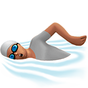 Emoji 🏊🏽 Persona Che Nuota: Carnagione Olivastra su Apple iOS 16.4.