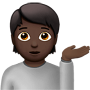 💁🏿 Emoji Pessoa Com A Palma Virada Para Cima: Pele Escura na Apple iOS 16.4.