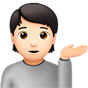 💁🏻 Emoji Pessoa Com A Palma Virada Para Cima: Pele Clara na Apple iOS 16.4.