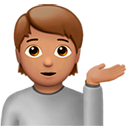 💁🏽 Emoji Persona De Mostrador De Información: Tono De Piel Medio en Apple iOS 16.4.