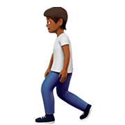 🚶🏾 Emoji Pessoa Andando: Pele Morena Escura na Apple iOS 16.4.
