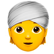 Emoji 👳 Persona Con Turbante su Apple iOS 16.4.