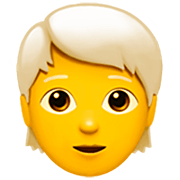 🧑‍🦳 Emoji Erwachsener: weißes Haar Apple iOS 16.4.