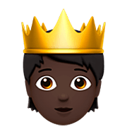 Emoji 🫅🏿 Persona Con La Corona: Carnagione Scura su Apple iOS 16.4.